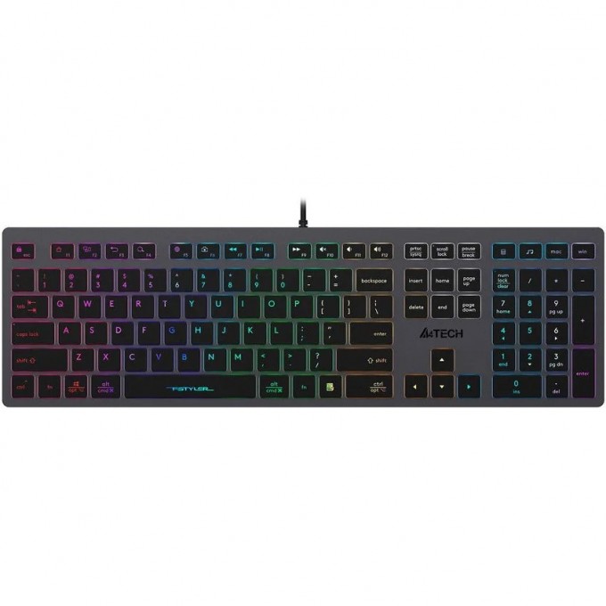 Клавиатура A4TECH FSTYLER FX60 NEON USB серая FX60 GREY / NEON Клавиатура A4TECH FSTYLER FX60 NEON USB серая FX60 GREY / NEON
