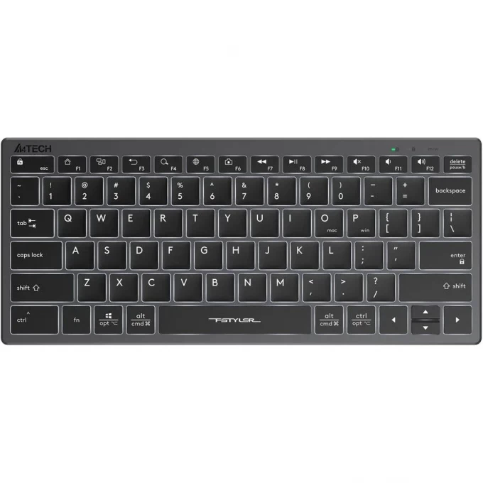 Клавиатура A4TECH FSTYLER FX61 SLIM LED USB серая FX61 GREY Клавиатура A4TECH FSTYLER FX61 SLIM LED USB серая FX61 GREY