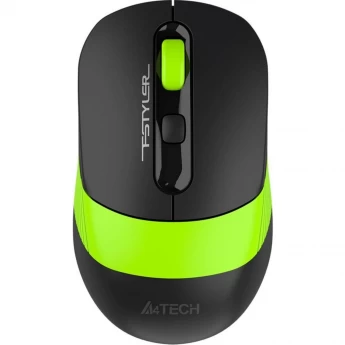 Мышь A4TECH FSTYLER FG10CS AIR оптическая для ноутбука беспроводная USB 2000dpi черный/зеленый