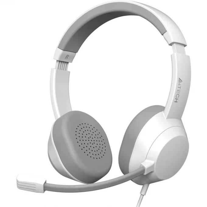 Наушники с микрофоном A4TECH FH150U белый 2м накладные USB оголовье FH150U WHITE Наушники с микрофоном A4TECH FH150U белый 2м накладные USB оголовье FH150U WHITE